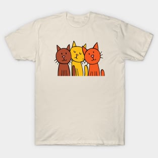 Three Cute Cats T-Shirt